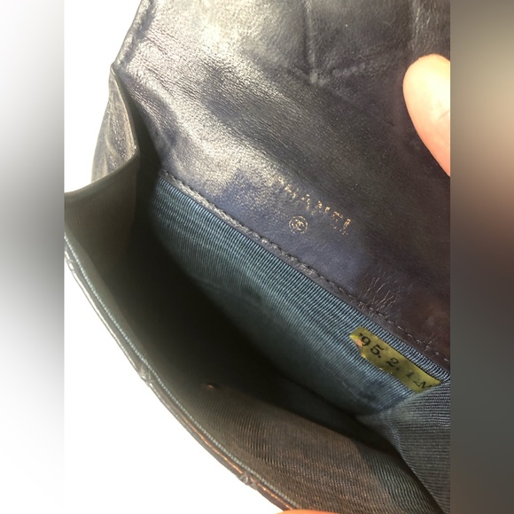 CHANEL Navy Quilted Lambskin Compact Wallet 24k Gold Hardware - Picture 8 of 15